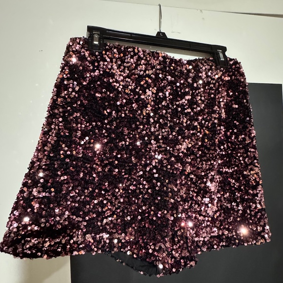 Zara Pants - Zara Pink Sequin party shorts!!